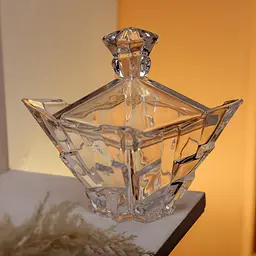 Цукорниця Bohemiya з товстого скла з кришкою 19 см Yiwu HP-4-119 - мініатюра 2