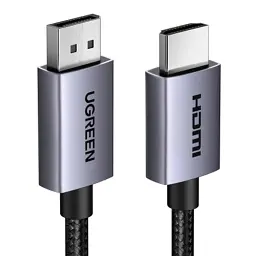 Кабель мультимедійний DisplayPort M to HDMI M 2.0m V2.0 4K30Hz DP125 black Ugreen (35842) - мініатюра 2