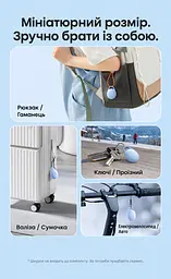 Bluetooth-трекер для пошуку речей Vention SpotTag Pop AirTag пошукова мітка Apple Find My або Android Find Hub звуковий пошук 80 дБ перегляд останнього відомого місцезнаходження сповіщення про залишені речі у Find My виклик звукового сигналу через Siri зі змінною батарейкою CR2032 до 1 року роботи захист від бризок IPX4 з 8 наліпками в комплекті сірий (KQXH0) - мініатюра 15