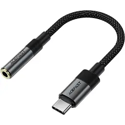 Перехідник USB-C 3.5 mm 15cm audio converter J12 Acefast чорний