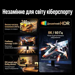 USB-C хаб UGREEN CM478 док-станція 5 в 1 HDMI 2.1 до 8K 60 Гц і 4K 240 Гц також 2K 240/144 Гц та 1080p 240 Гц 3 USB-A 2.0 вхід USB-C PD 3.0 до 100 Вт наскрізне заряджання для HDMI потрібен USB-C з DisplayPort Alt Mode режими потребують підтримки пристроєм кабелем і дисплеєм Plug and Play без драйвера хаба динамічний HDR Dolby Atmos колір 12 біт вбудований кабель в обплетенні близько 20 см космічний сірий (55611) - мініатюра 7