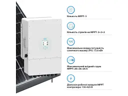 Сонячний інвертор Deye SUN-12K-SG02LP1-EU-AM3 гібридний (hybrid) - мініатюра 4
