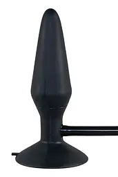 Анальна пробка True Black Inflatable Anal Plug 15 см (чорний) - мініатюра 3