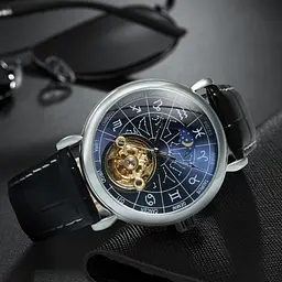 Наручний годинник чоловічий 8271 Silver-Blue Winner acs0029761 - мініатюра 4