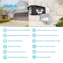 IP-камера Reolink Duo Series G750 (Duo 2 LTE) - мініатюра 4