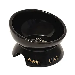 Миска для котів Nobby Golden Cat керамічна чорна Ø 13,5х9 см 250 мл 82489