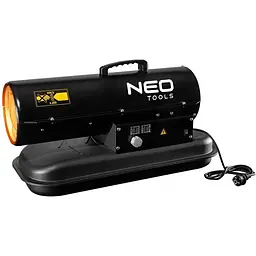 Теплова гармата Neo Tools 20 кВт, 550 м3год, прямого нагріву, бак 19л, витрата 1.9л/год, IPX4