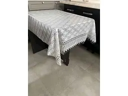 Клейонка SELENA LACE 1,35м х 22м ПВХ, ажурна "Ромб кава"