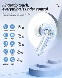 Бездротові навушники блакитні в кейсі Ultrapods PRO bluetooth - мініатюра 4