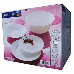 Столовий сервіз Luminarc Everyday, 19 шт., білий (G0567) - мініатюра 7