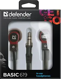 Навушники Defender Basic-619 black/red (63619) - мініатюра 3