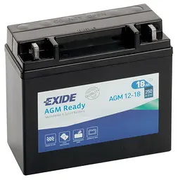 Мото акумулятор EXIDE Ready AGM 6СТ-18Ah АзЕ 12В 250А (EN) AGM12-18