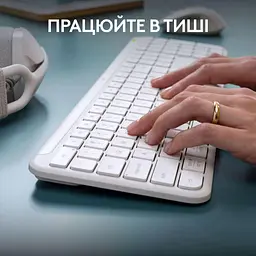 Комплект (Клавіатура та Миша) Logitech MK950 Wireless (920-012491) Off-White - мініатюра 8