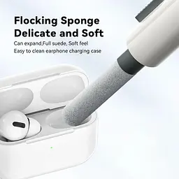 Набір для очищення девайсів ESSAGER 5 in 1 cleaning brush White and Grey (EQJ05-QF02) - мініатюра 3