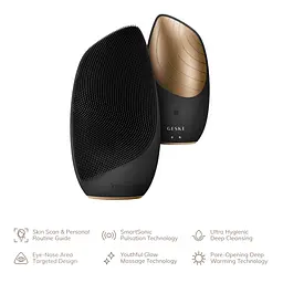 Електронна звукова термощітка для обличчя GESKE Sonic Thermo Facial Brush 6 в 1 сіра - мініатюра 2