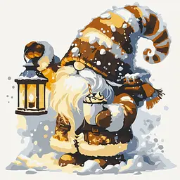 Картина за номерами "Зимовий гномик" Art Craft 15127-AC 40х40 см