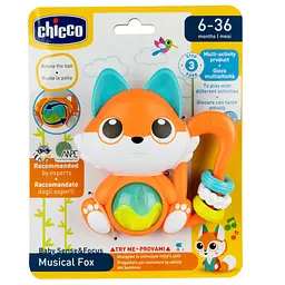 Музична іграшка-брязкальце Chicco Лисичка, 13х12х5 см (11589.00) - мініатюра 4