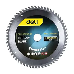 Диск пиляльний Deli 254 x 30 мм 60T (EDH-MJP254-E1)
