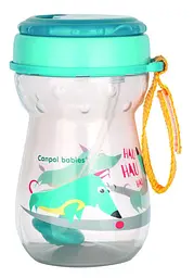 Поїльник Canpol babies, з трубочкою, 350 мл, бірюзовий (56/518)