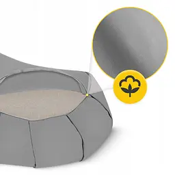 Подушка для йоги та медитації 4FIZJO Zafu напівкругла 40 x 30 x 12 см Grey (P-5907739315502) - мініатюра 6