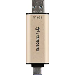 USB флеш накопичувач Transcend 512GB JetFlash 930C Gold-Black USB 3.2/Type-C (TS512GJF930C)