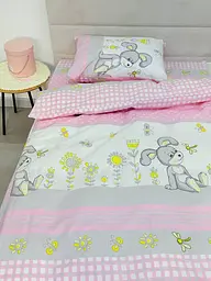Дитячий комплект постільної білизни Ecotton 110х140 см Рожевий Зайчик (24900) - мініатюра 6