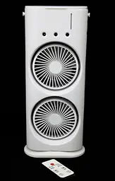 Акумуляторний настільний вентилятор Spray Fan 2in1 подвійний Вітродуйка з підсвічуванням та зволоженням Білий - мініатюра 5