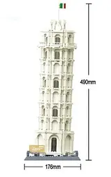 Конструктор Архітектура Wange 3D Пізанска Башня Tower of Pisa 5214 для дітей та дорослих 1390 деталі - мініатюра 4