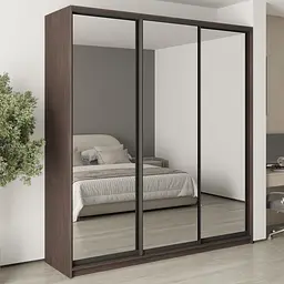 Шафа-купе тридверна MebelStar Комбо BG 3 Дзеркала 220x45x240 см Дуб рістрето (MBS-9892)