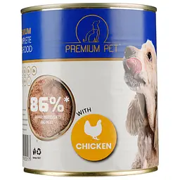 Паштет для дорослих собак Premium Pet з куркою 800 г - мініатюра 2