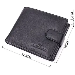Цікавий гаманець із блоком під документи з натуральної шкіри ST Leather 22480 чорний - мініатюра 7