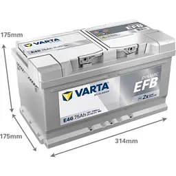 Акумулятор автомобільний Varta Blue Dynamic START-STOP 75Ah (575500073) - миниатюра 2