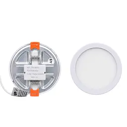 Панель LED вбуд.універ (рухомі кліпси) LU-RD-UNI-6W 6000K/6500К біла круг (d:100мм) (рег.50-80) TM LUMANO - мініатюра 2