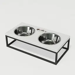 Hollky Base M — миски на підставці для середніх собак та великих котів (2 × 0,95 л) - мініатюра 2