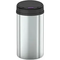 Відро для сміття сенсорне кругле Mixxus Premium Ellipse-TC0109 Chrome-Black 9л MI7083, Чорний матовий