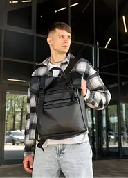 Чоловічий рюкзак Sambag RollTop LTTm чорний 43 х 31 х 14 см (24238001m) - мініатюра 5