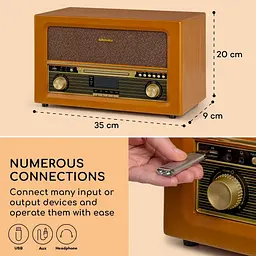 Акустична ретро стереосистема Auna Belle Epoque 1906 DAB (10040014) - мініатюра 2
