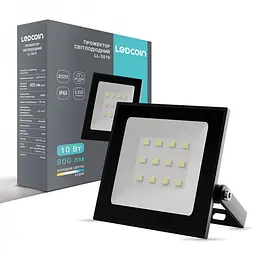 Світлодіодний прожектор Ledcoin LL-5010, 6500K чорний 10 Вт (80479) - мініатюра 2