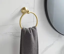 Рушникотримувач кільце Rea 332867 brushed gold REA-06918, Золотий - мініатюра 2