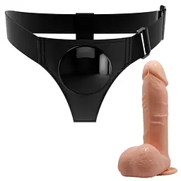 Страпон - Pretty Love Harness Briefs Tom 7.4" - мініатюра 5