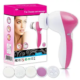 Масажер для обличчя Beauty Care Massager AE-8782 5 in 1 Білий/рожевий (np2_0929) - мініатюра 2