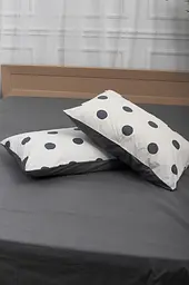 Комплект постільної білизни Moon&Star King Size 220x240 см наволочки 4х70х70 см Riccarda Gray Ranforce Elite - мініатюра 8