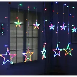 Гірлянда світлодіодна LTD iтора Зорепад 2.5 м 138 LED 12 зірок 220В Multi color