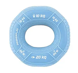 Еспандер кистьовий силіконовий PowerPlay PP-4331 Hand Grip Light 10-15-20 кг Блакитний (PP_4331_Blue_(10-15-20)) - мініатюра 1