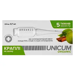 Краплі від бліх та кліщів для собак Unicum Organic на натуральній основі 4 шт. (UN-026) - мініатюра 2