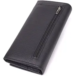 Місткий гаманець для жінок із натуральної шкіри ST Leather 23097 чорний - мініатюра 2