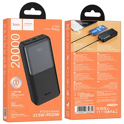 Power Bank Hoco J136A Sirui 22.5W+PD20W fully compatible power bank(20000mAh) Black - мініатюра 2