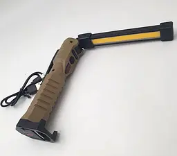Ручний акумуляторний LED ліхтар світлодіодна 2хCOB+XPE кемпінгова лампа з магнітом і гачком ліхтарик UKC Work Light W08 - мініатюра 5