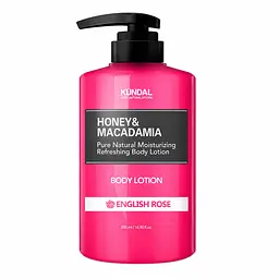 Лосьйон для тіла "Англійська троянда" Kundal Honey & Macadamia Pure Body Lotion English Rose 500 мл