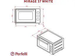 Духовка настільна Perfelli MIRAGE 37 WHITE - мініатюра 8